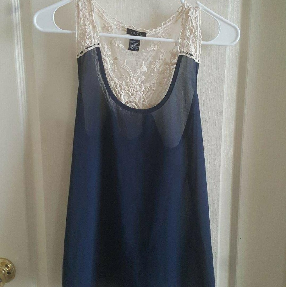 Navy Blue Blouse
